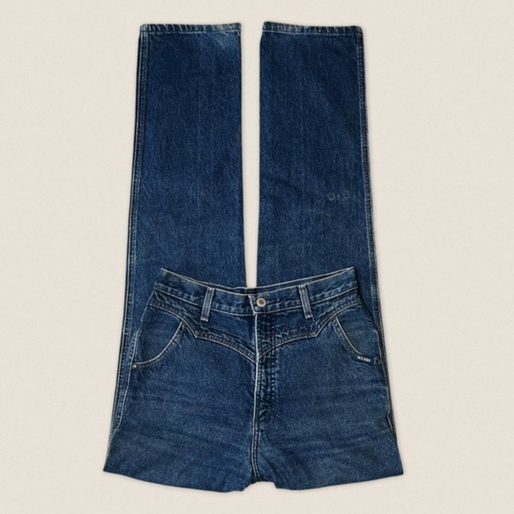 Vintage Western Rockies Rocky Mountain Relaxed Yoke Jeans LONG - Size 28 x 36